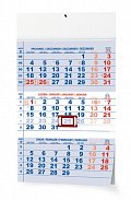 Tříměsíční kalendář 2024 - nástěnný kalendář