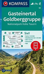 Gasteinské údolí, Goldberg Group, Národní park Vysoké Taury 1:50 000 / turistická mapa KOMPASS 40