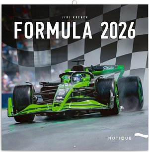 NOTIQUE Poznámkový kalendář Formule – Jiří Křenek 2026, 30 x 30 cm