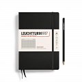 Leuchtturm1917 Zápisník Black Medium A5 čtverečkovaný