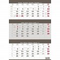 Kalendář nástěnný 2024 - Tříměsíční šedý