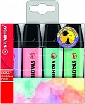 Zvýrazňovač STABILO BOSS ORIGINAL sada 4 ks pastel