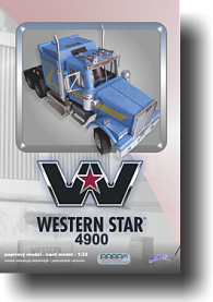 Tahač Western Star 4900  - Stavebnice papírového modelu
