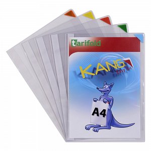 djois Kang Easy Clic - samolepicí kapsa, A4, nepermanentní, mix barev, 5 ks
