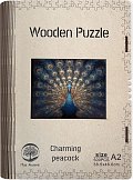 Dřevěné puzzle/Páv A2