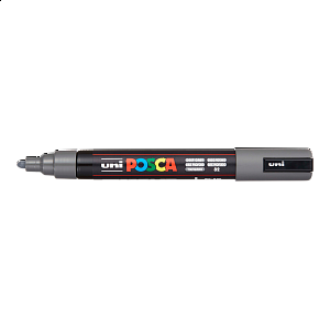 Posca popisovač PC-5M, 1,8 - 2,5 mm, tmavě šedá (82)