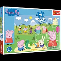 Trefl Puzzle Peppa Pig - Veselý den / 15 dílků MAXI