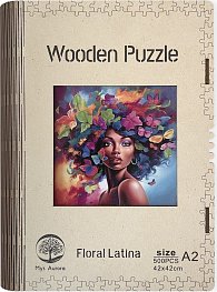 Dřevěné puzzle/Floral Latina A2