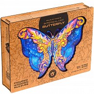 Dřevěné puzzle Unidragon - Motýl, velikost KS (31x41cm)