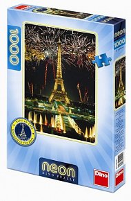 Eiffelova věž - puzzle neon 1000 dílků