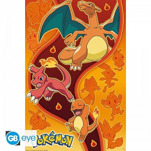 Pokémon Plakát Maxi - Fire Type 91,5 x 61 cm