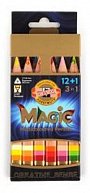 Koh-i-noor Koh-i-noor multibarevné pastelky MAGIC natur multibarevné 12+1 ks souprava