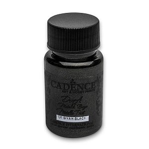 Metalická akrylová barva Cadence Dora Metalic - černá / 50 ml