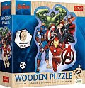 Dřevěné obrysové puzzle Avengers a jejich dobrodružství 50 dílků