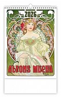 Kalendář 2026  - Alfons Mucha (české/slovenské jmenné kalendárium)