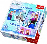 Trefl Puzzle Frozen / 30+48 dílků + pexeso