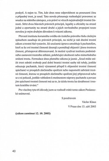 Náhled Veta prezidenta Václava Klause