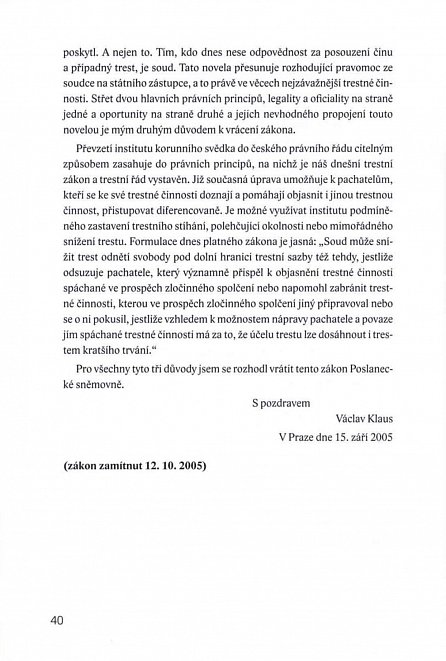 Náhled Veta prezidenta Václava Klause