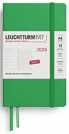 Weekly Planner & Notebook 2026 Pocket (A6) Spring Leaf