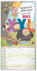 Kalendář 2021 Rodinný plánovací XXL nástěnný (slovenská verze), 33 × 64 cm