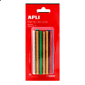 APLI tavné tyčinky se třpytkami O 7,5 mm x 10 cm - mix barev 12 ks