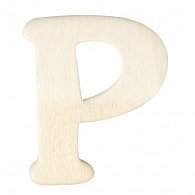 Dřevěná písmenka, 4 cm, P