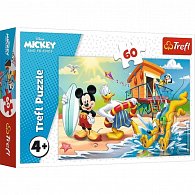 Trefl Puzzle Mickey Mouse na pláži / 60 dílků