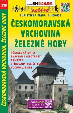 SC 210 Českomoravská vrchovina, Železné hory 1:100 000