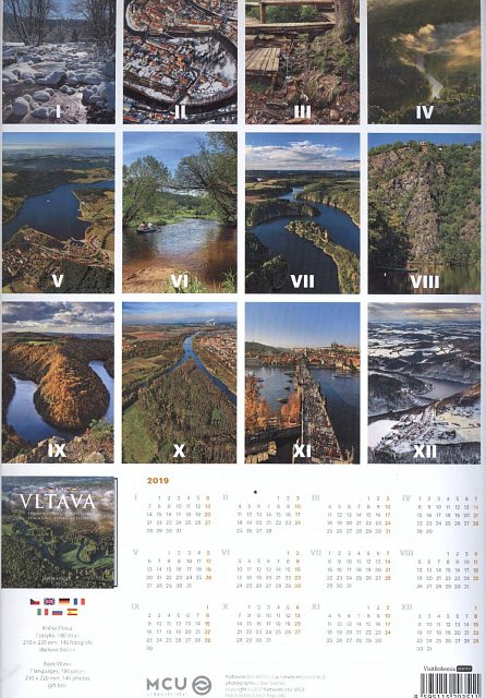 Náhled kalendář nástěnný 2018 - Vltava/střední formát