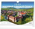 Kalendář 2026 stolní: Malebná zákoutí Česka s extra velkým kalendáriem, 30 x 21 cm