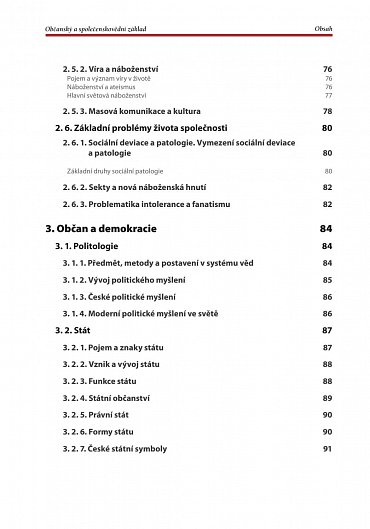 Náhled Občanský a společenskovědní základ - Přehled středoškolského učiva, 2.  vydání