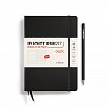 Leuchtturm1917 Weekly Planner & Notebook Medium (A5) 2025 Black - tečkovaný