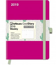 Diář Cool Diary Fuchsia/Cactus 2019 (16 x 22 cm)