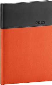 Diář 2023: Dado - oranžovočerný, týdenní, 15 × 21 cm