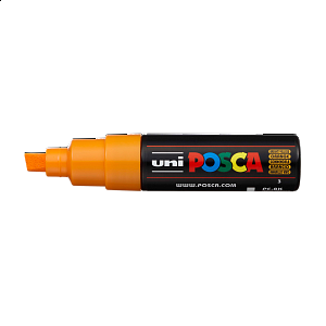 Posca popisovač PC-8K, 8 mm, jasně žlutá (3)