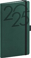 Kapesní diář Ajax 2025, zelený, 9 × 15,5 cm