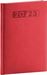 Diář 2023: Aprint - červený, týdenní, 15 × 21 cm