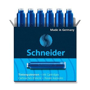 Inkoustové bombičky Schneider, 6 ks modré