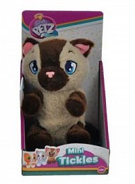 Mini Tickles plyšová kočička hnědá 16 cm na baterie se zvukem