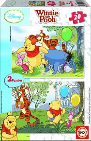Puzzle Medvídek Pú 2x20 dílků