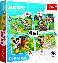 Trefl Puzzle Mickey Mouse: Krásný den 4v1 (35,48,54,70 dílků)