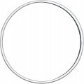 Drátěný kroužek bílý O 10 cm