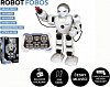 Robot RC FOBOS plast interaktivní chodící 40cm česky mluvící na baterie s USB v krabici 31x45x13cm