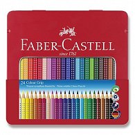 Faber - Castell Pastelky trojhranné Grip 2001 - plechová krabička 24 ks