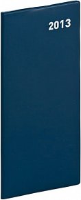 Diář 2013 - Kapesní plánovací měsíční PVC - modrý, 8 x 18 cm