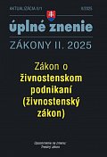 Aktualizácia II/1 2025 – Živnostenské podnikanie