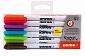 Kores K-MARKER Popisovač na bílé tabule, tenký hrot, 6 ks sada