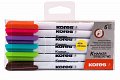Kores K-MARKER Popisovač na bílé tabule, tenký hrot, 6 ks sada