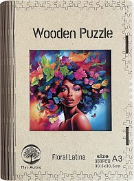 Dřevěné puzzle/Floral Latina A3