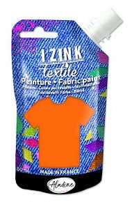 Textilní barva IZINK Textile - oranžová, 80 ml